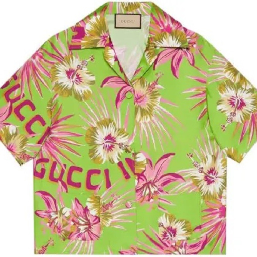 GUCCI Silk Button-Up Top w/ Tags